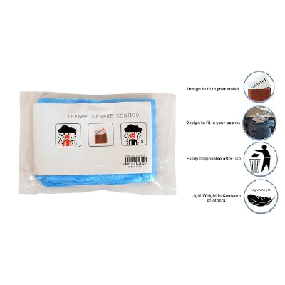 BELOXY Unisex Disposable Rain Card for Emergency Use