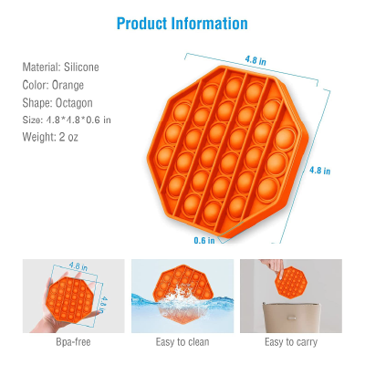 Boniry Unisex Hexagon Push Pop It Bubble