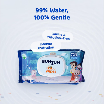 Bumtum Baby Chota Bheem Gentle Soft Moisturizing Wet Wipes With Lid