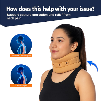 Fash-N-Vibe Soft Cervical Collar Neck Support Brace Adjustable Wrap