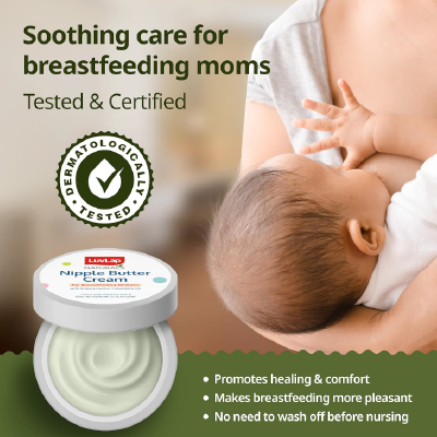 LuvLap Naturals Nipple Butter Cream for Sore & Cracked Dry Nipples