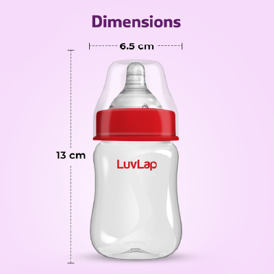 LuvLap Anti-Colic Wide Neck Natura Flo Baby Plastic Feeding Bottle