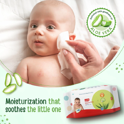 LuvLap Moisturising Wet Wipes without Lid