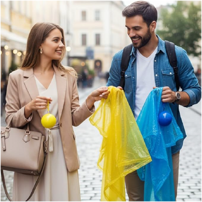 (MS) Ball Raincoat Emergency Rain Poncho