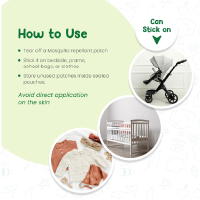 Mother Sparsh 100% All Natural Mosquito Repellent Patches for Babies