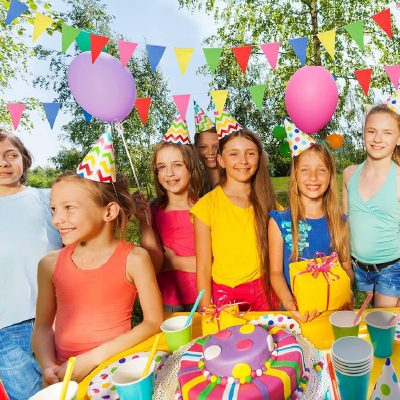 PartyToko 75 Ft Pennant Banner Multicolor Cloth Pennant Banners Bunting for Party Festival Decorations