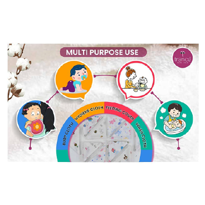 Trance Home Linen Super Soft 100% Cotton Thin Malmal Face Towels