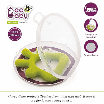 BeeBaby Finger Shape Soft Silicone Teether