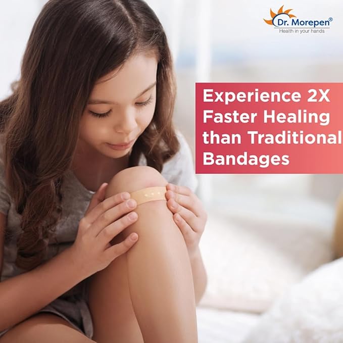 DR. MOREPEN AID Adhesive Band Aid Waterproof for Kids & Adults, Latex Free - 10 First Aid Bandaid