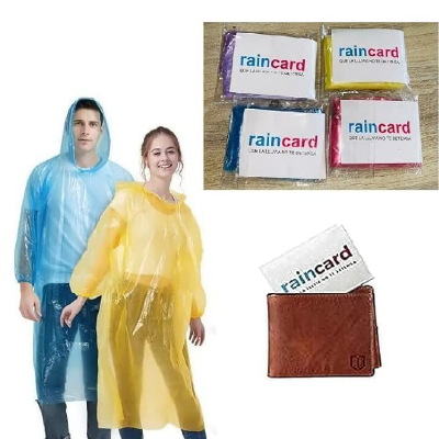 BELOXY Unisex Disposable Rain Card for Emergency Use