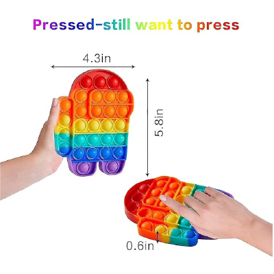 BONIRY pop it Fidget Toys Toy Set its Rainbow poppit
