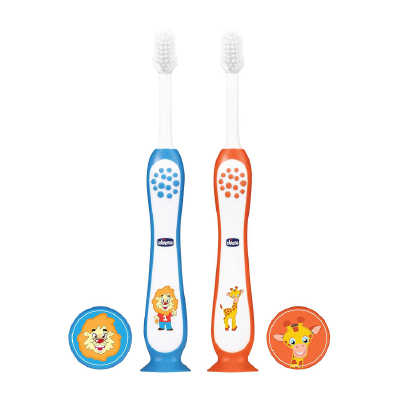 Chicco Toothbrush Set Blue + Orange 3Y-8Y