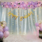FOOGAA Birthday Decorations Pack - Baby Pink Purple Balloons with 3D Butterfly Net LED (Set of 75)