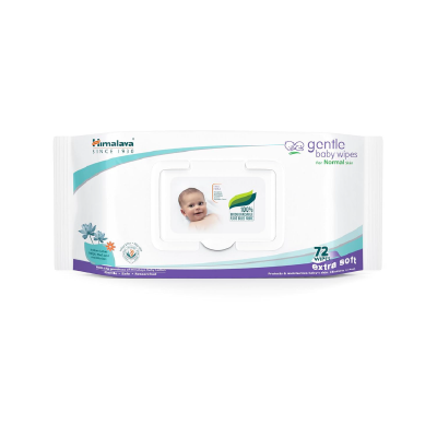 Himalaya Gentle Baby Wipes, 72 Wipes,White