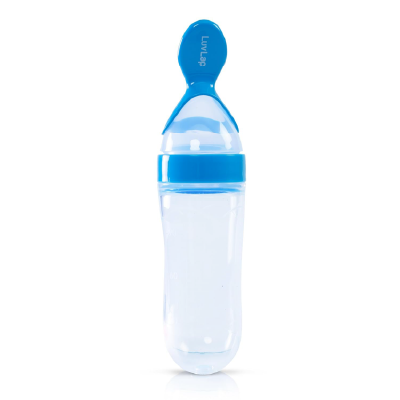 LuvLap Feeding Spoon with Squeezy Food Grade Silicone Feeder Bottle