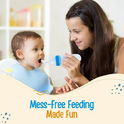 LuvLap Feeding Spoon with Squeezy Food Grade Silicone Feeder Bottle