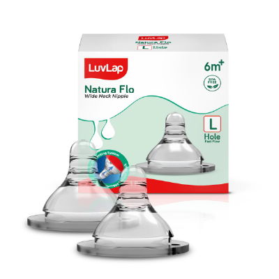 LuvLap Anti-Colic Natura Flo Teat/Nipple for Wide Neck Bottle