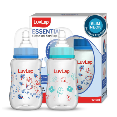 LuvLap Baby Essential Slim Neck Plastic Feeding Bottle