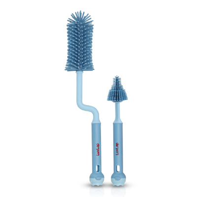 LuvLap 360° Movable Silicone Bristle Baby Feeding Bottle Cleaning Brush