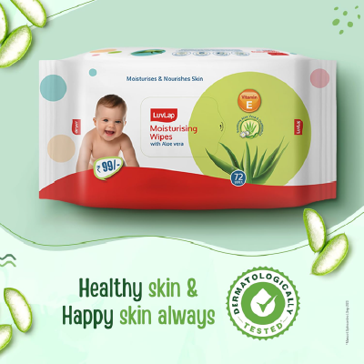 LuvLap Moisturising Wet Wipes without Lid