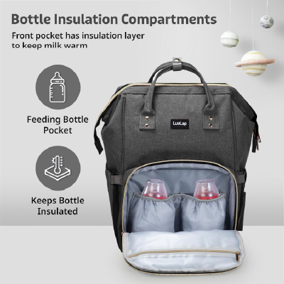LuvLap Lily Multifunctional Waterproof Diaper Bag for Mothers for Travel