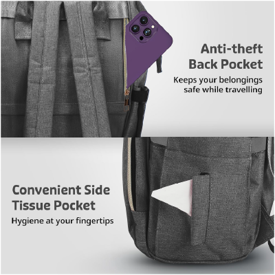 LuvLap Lily Multifunctional Waterproof Diaper Bag for Mothers for Travel