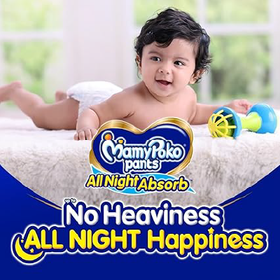 Mamypoko pants All Night Absorb| Pant Style Baby Diapers New Born Size(XS)