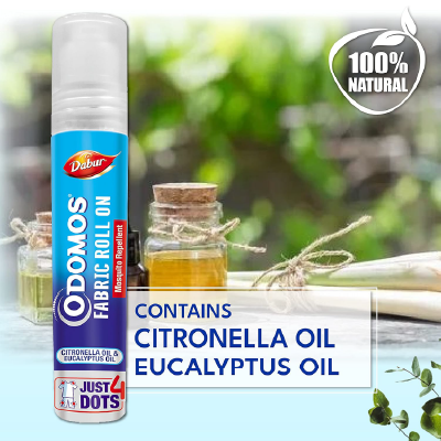 Odomos Mosquito Repellant Fabric Roll On, 8 ML