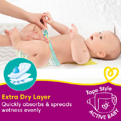 Pampers Active Baby Taped Diapers