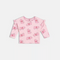 Baby Girl Pink Heart Regular Fit Knitted Top - Pack of 1 (0-3 Months)
