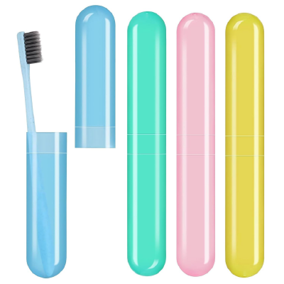 SpiderJuice 4Pc Antibacterial Portable Toothbrush