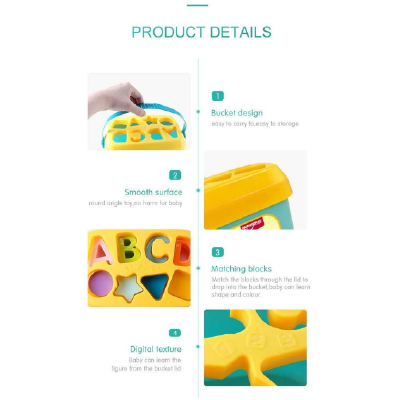 Toyshine Baby's First Shape Sorting Blocks Learning