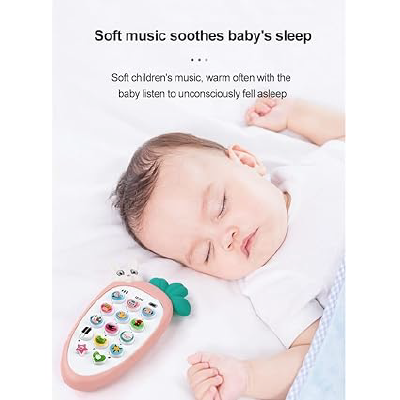 VGRASSP Radish Style Cute Rabbit Face Pretend Play Cell Phone Toy for Kids