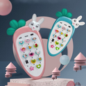 VGRASSP Radish Style Cute Rabbit Face Pretend Play Cell Phone Toy for Kids