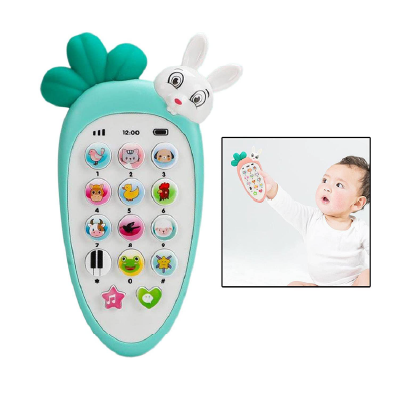 VGRASSP Radish Style Cute Rabbit Face Pretend Play Cell Phone Toy for Kids