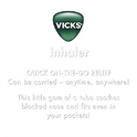 Vicks Inhaler, Portable Nasal Inhaler