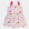Yellow Hippo Infants' White Floral Cotton Sleeveless A-Line Frock