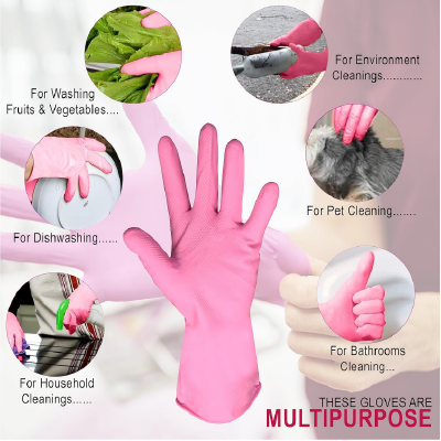 ZYZTA Reusable Household Rubber Cleaning Gloves