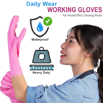 ZYZTA Reusable Household Rubber Cleaning Gloves
