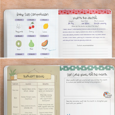 Bump to Baby : A Pregnancy Book to Capture Every Milestone of Mom & Baby’s 9-Month Journey