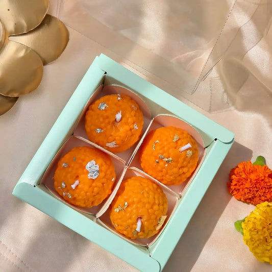 Homemade Laddu Box Candle for Puja/Decoration