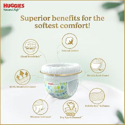 Huggies Natural Soft Premium Baby Diaper Pants