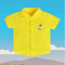 Yellow Cartoon Printed Collar T-Shirt For Baby Boy - (0-3 Months)